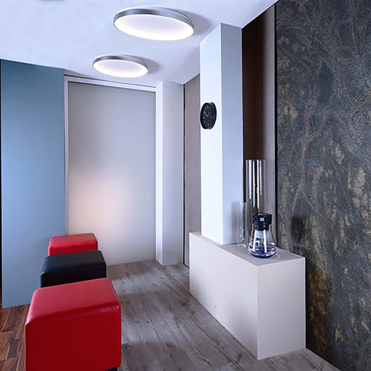 MEKAR 800 plafoniera rotonda LED 95W CCT 3000K 4000K lampada 80cm luce soffitto negozio salone 230V COLORE SILVER