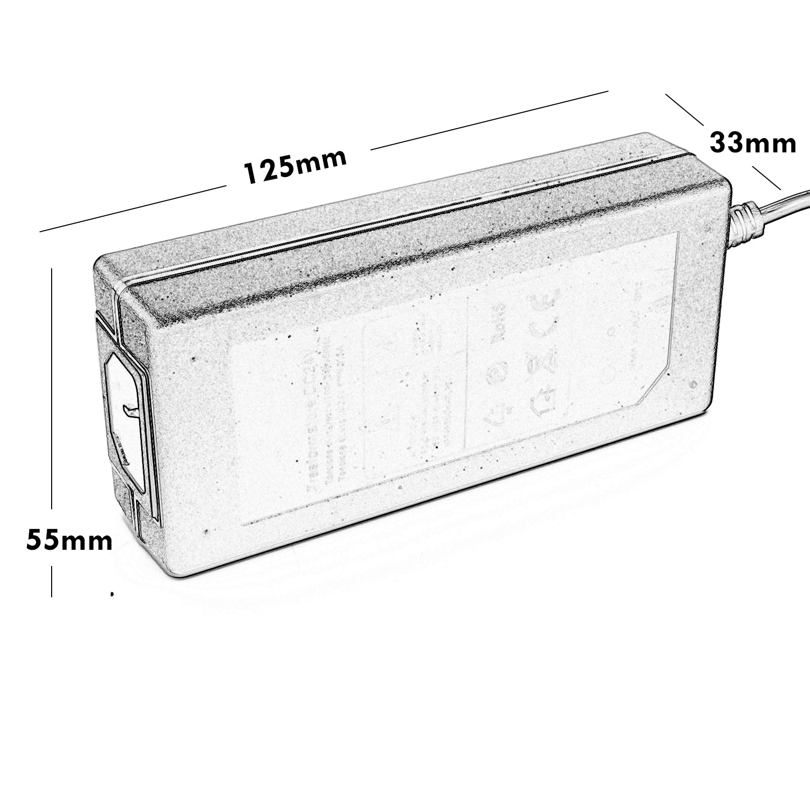 Alimentatore 60W trasformatore da 230V a 24V 2.5A per strisce LED telecamere dvr