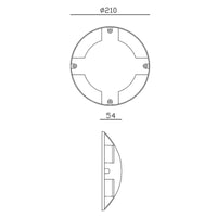 HELIOS IV faretto segnapassi radente IP67 LED 4W calpestabile 4 finestre luce esterni giardino viale sentiero 230V