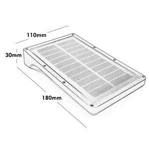 Faretto solare LED 10W sensore crepuscolare luce muro balcone barca camper IP65