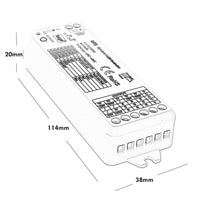 Centralina LED controller strisce dimmer WiFi 2.4G RGB CCT 5CH 15A 180W 12-24V