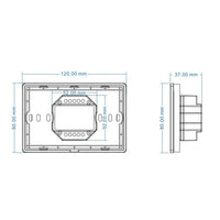 Controller RF pannello da parete incasso 503 telecomando RGBW DMX512 4 zone 230V