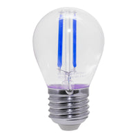 Lampadina filo LED vetro 4W luce colorata decorativa 360 gradi E27 catena luminosa 230V LUCE BLU