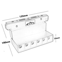 Faretto track LED 6W barra orientabile 180 gradi binario magnetico 48V Dimmerabile luce CCT 3000K 4000K 6400K