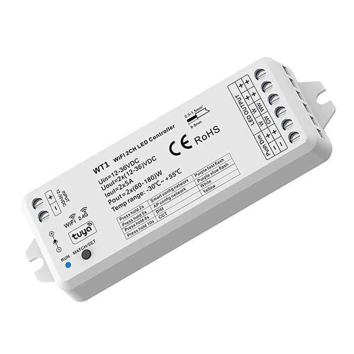 KIT SMART controllo vocale striscia LED 90W dimmer RF WiFi alimentatore 100W 12V luce interni Alexa Google LUCE 3000K