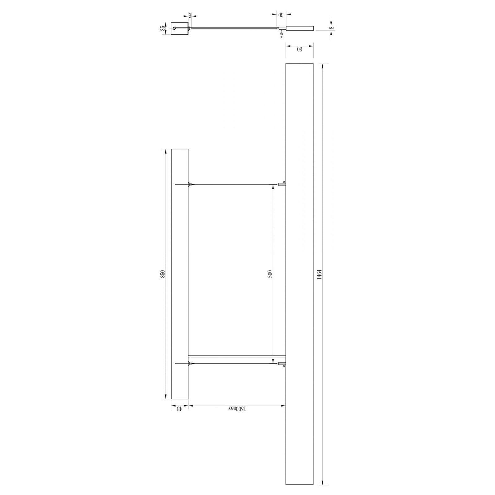 Lampadario pendente sospensione moderna LED 42W lampada luce ufficio negozio studio 230V RA90 BIANCO