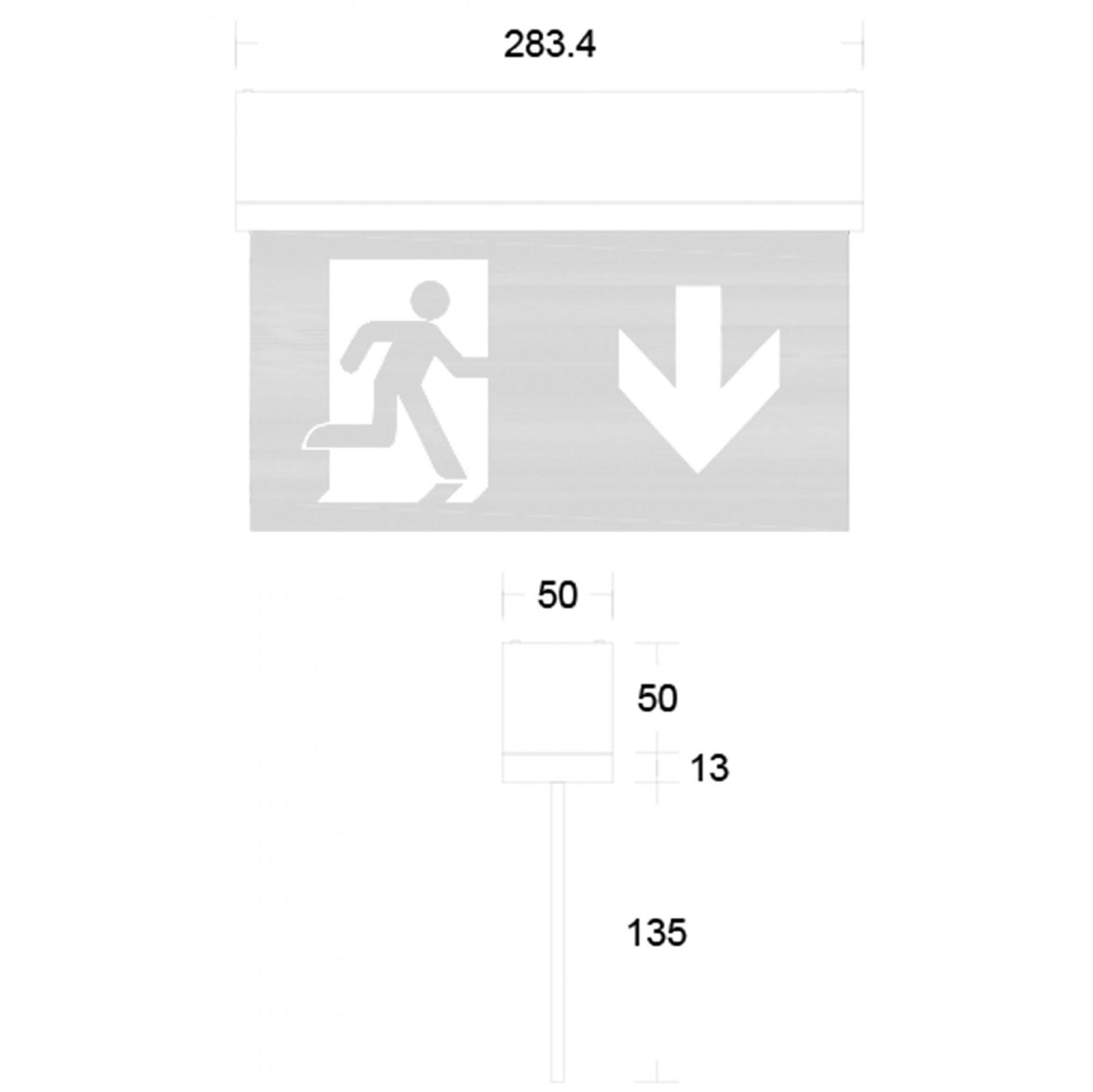 Plafoniera LED lampada soffitto slim luce emergenza tabella uscita sicurezza ufficio ospedale negozio 230V IP54