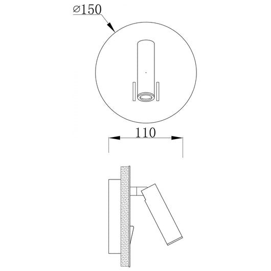 Applique lampada parete muro doppia accensione LED 8W luce lettura orientabile camera letto albergo hotel 230V BIANCO