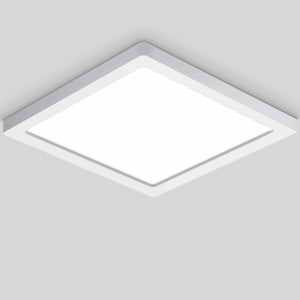 Plafoniera LED soffitto lampada parete muro 25W resa 250W luce interni ripostiglio bagno 230V QUADRATA LUCE CALDA 3000K