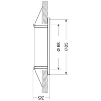 Porta faretto bianco IP65 tenuta stagna bagno turco sauna box doccia incasso 7cm supporto lampade LED GU10 GU5.3 TONDO