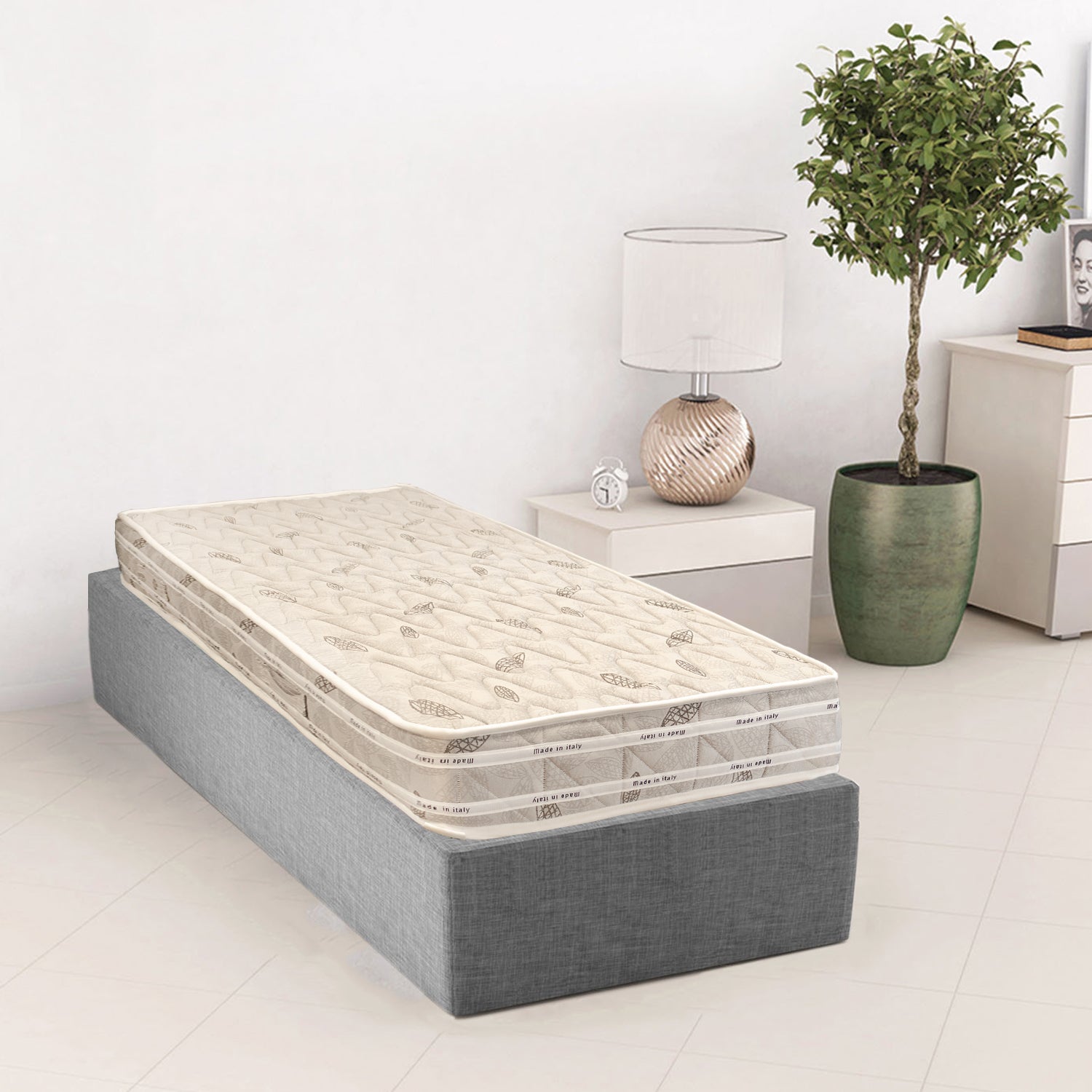 Qualydorm Materasso Singolo Memoryfoam Imbottitura Fibra Ipoallergenica Made in Italy 85X185 cm H22