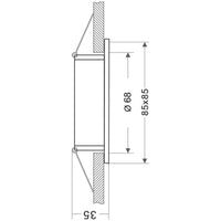 Porta faretto bianco IP65 box doccia bagno turco sauna incasso 70mm supporto luci LED GU10 MR16 GU5.3 QUADRATO