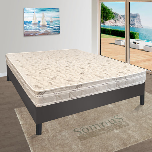 Materasso per Letto Singolo in memory foam H22cm waterfoam Bianco Anallergico ed Antiacaro 180x195 H 22cm