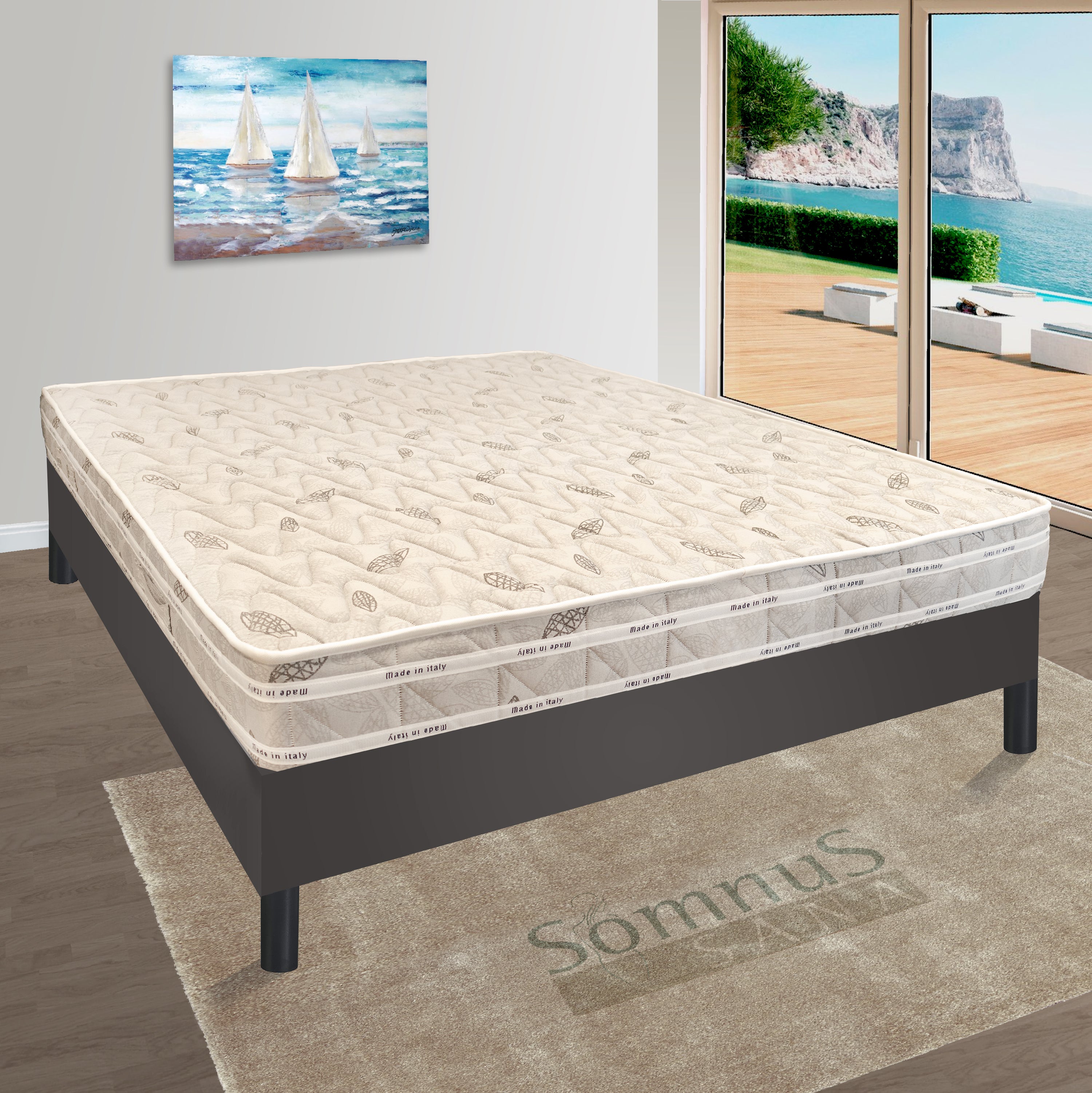 Qualydorm Materasso matrimoniale Memory Foam Igenico Antiacaro per letto 165x200 Certificato Oeko-Tex H22