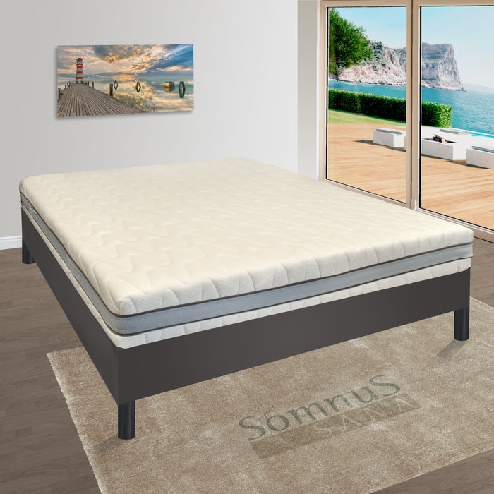 Materasso una piazza e mezza Memory Foam 135x185 H22cm ortopedico Rigidità Media Sfoderabile e spedito sottovuoto