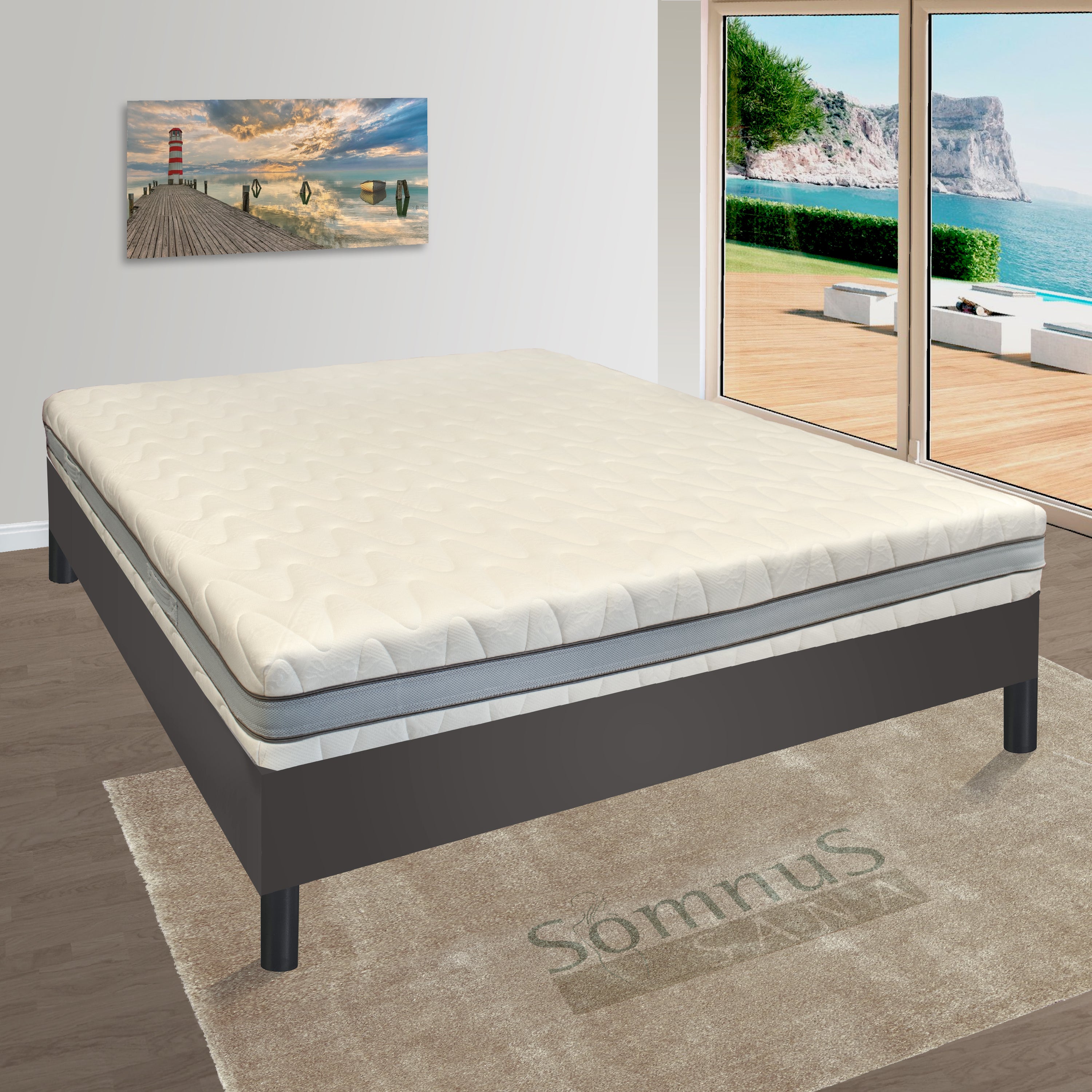 Materasso una piazza e mezza Memory Foam 135x200 H22cm ortopedico Rigidità Media Sfoderabile e spedito sottovuoto