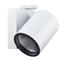 Faro LED spot track binario trifase 77W alta resa luminosa luce negozi uffici centri commerciali 230V RA90 BIANCO 3000K