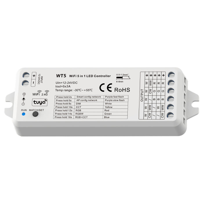 Faretto KIT SMART WiFi cromoterapia IP65 LED 6W multicolore 24V Alexa Google alimentatore RGBW 3000K BIANCO KIT 2pz