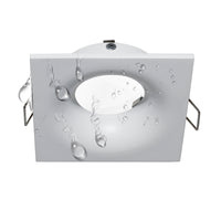 Porta faretto bianco IP65 box doccia bagno turco sauna incasso 70mm supporto luci LED GU10 MR16 GU5.3 QUADRATO