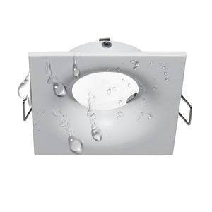 Porta faretto bianco IP65 box doccia bagno turco sauna incasso 70mm supporto luci LED GU10 MR16 GU5.3 QUADRATO