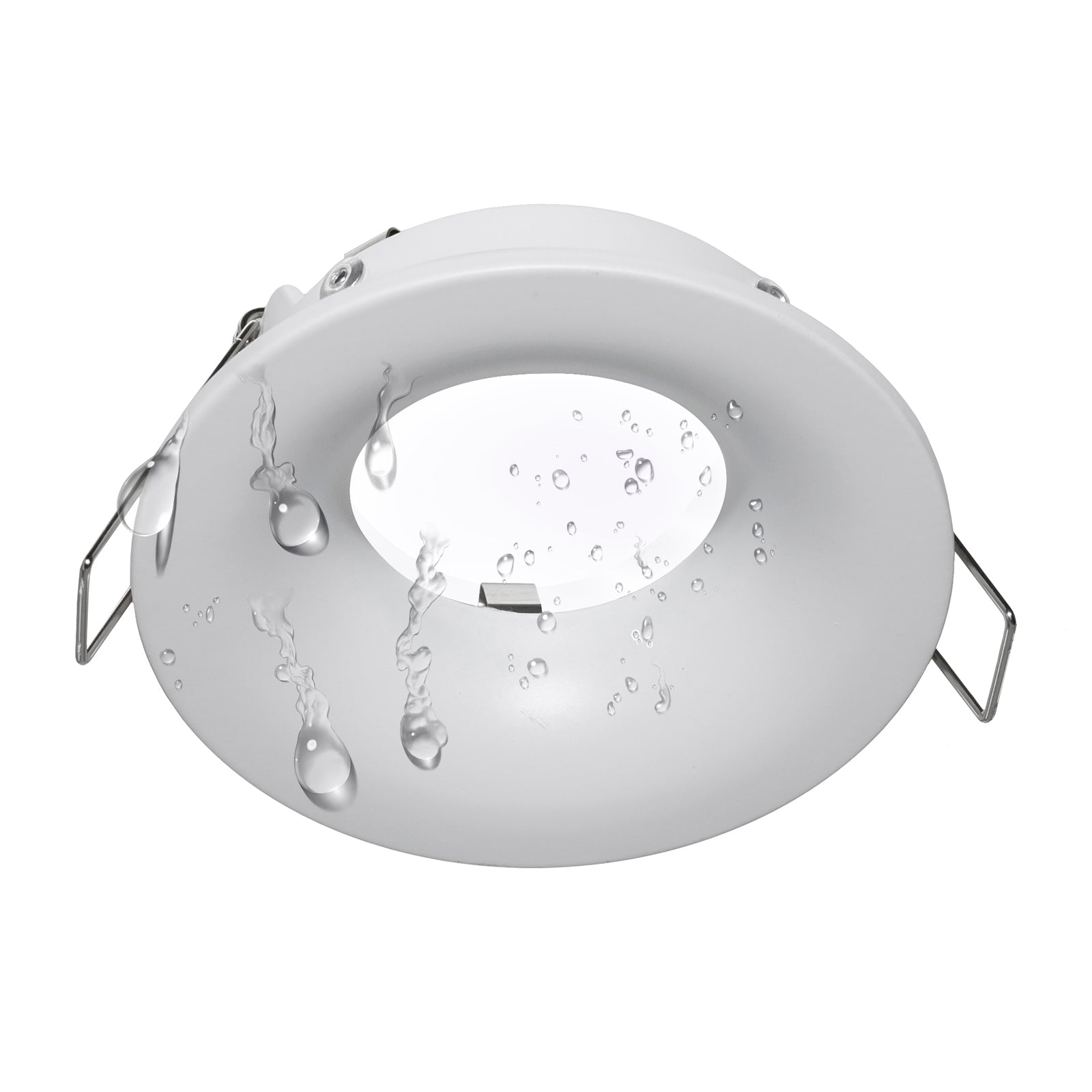 Porta faretto bianco IP65 tenuta stagna bagno turco sauna box doccia incasso 7cm supporto lampade LED GU10 GU5.3 TONDO