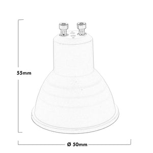 Faretto lampadina LED 6W dimmerabile RGB 3000K attacco GU10 230V LED RGBW telecomando IR cromoterapia