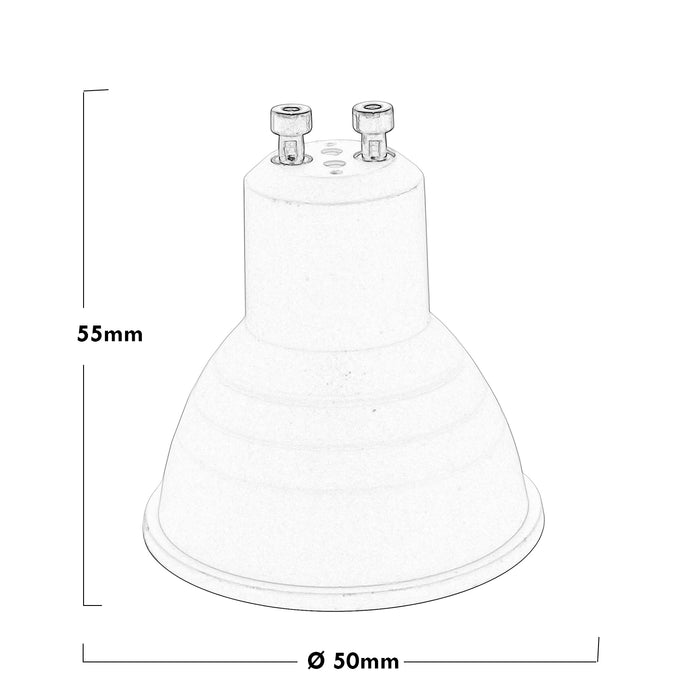 Faretto lampadina LED 6W dimmerabile RGB 3000K attacco GU10 230V LED RGBW telecomando IR cromoterapia