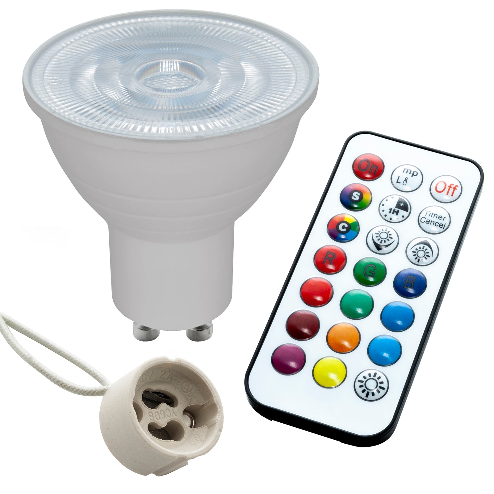 Faretto incasso cromoterapia IP65 LED 6W GU10 box doccia lampada luce multicolore 230V RGB 3000K COLORE SILVER CROMATO