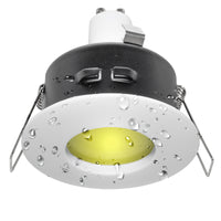 Faretto incasso cromoterapia IP65 LED 6W GU10 box doccia lampada luce multicolore 230V RGB 6000K COLORE BIANCO