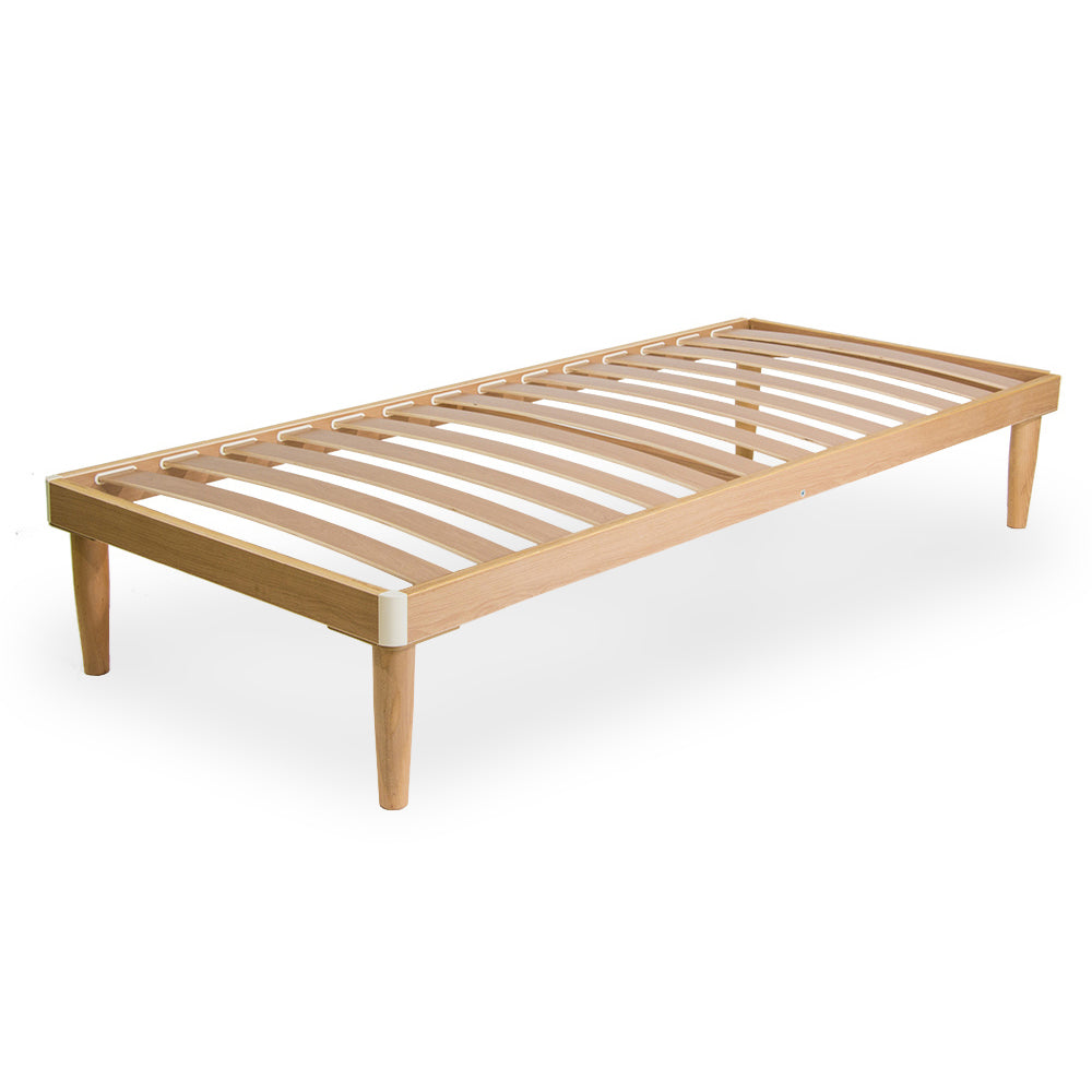 Rete Singola 95x200 h 42 cm Una Piazza in legno di faggio 14 doghe ITALIANA