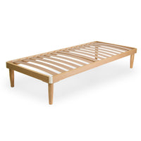 Rete Singola 90x185 h 42 cm Una Piazza in legno di faggio 14 doghe ITALIANA