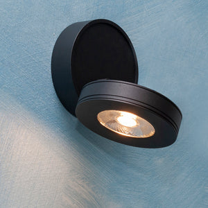 Lampada LED spot 7W applique moderno muro parete faretto luce soffitto orientabile vetrine negozio RA>90 230V NERO 6500K