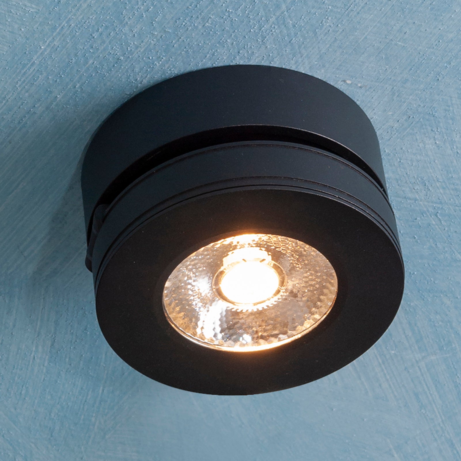 Lampada LED spot 7W applique moderno muro parete faretto luce soffitto orientabile vetrine negozio RA>90 230V NERO 6500K