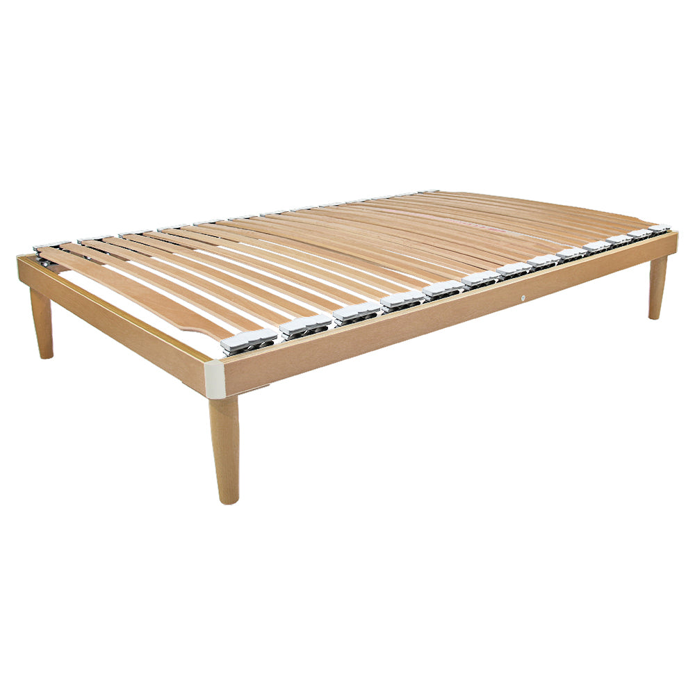 Rete Ortopedica per materasso 130x195 Alta 47 cm Letto Una piazza e mezza in legno di faggio