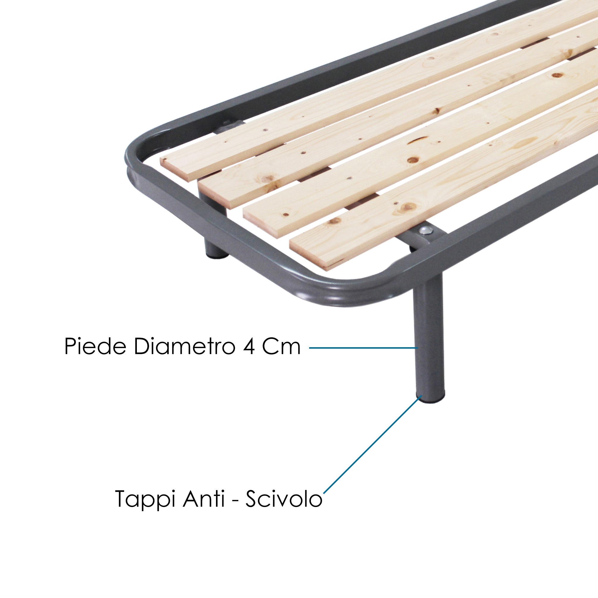 Rete Ortopedica a Tavole per Materasso Singolo Misura 80x200 h30