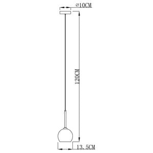 Lampadario pendente LED G9 vetro cromato lampada sospensione moderna luce cucina soggiorno 230V