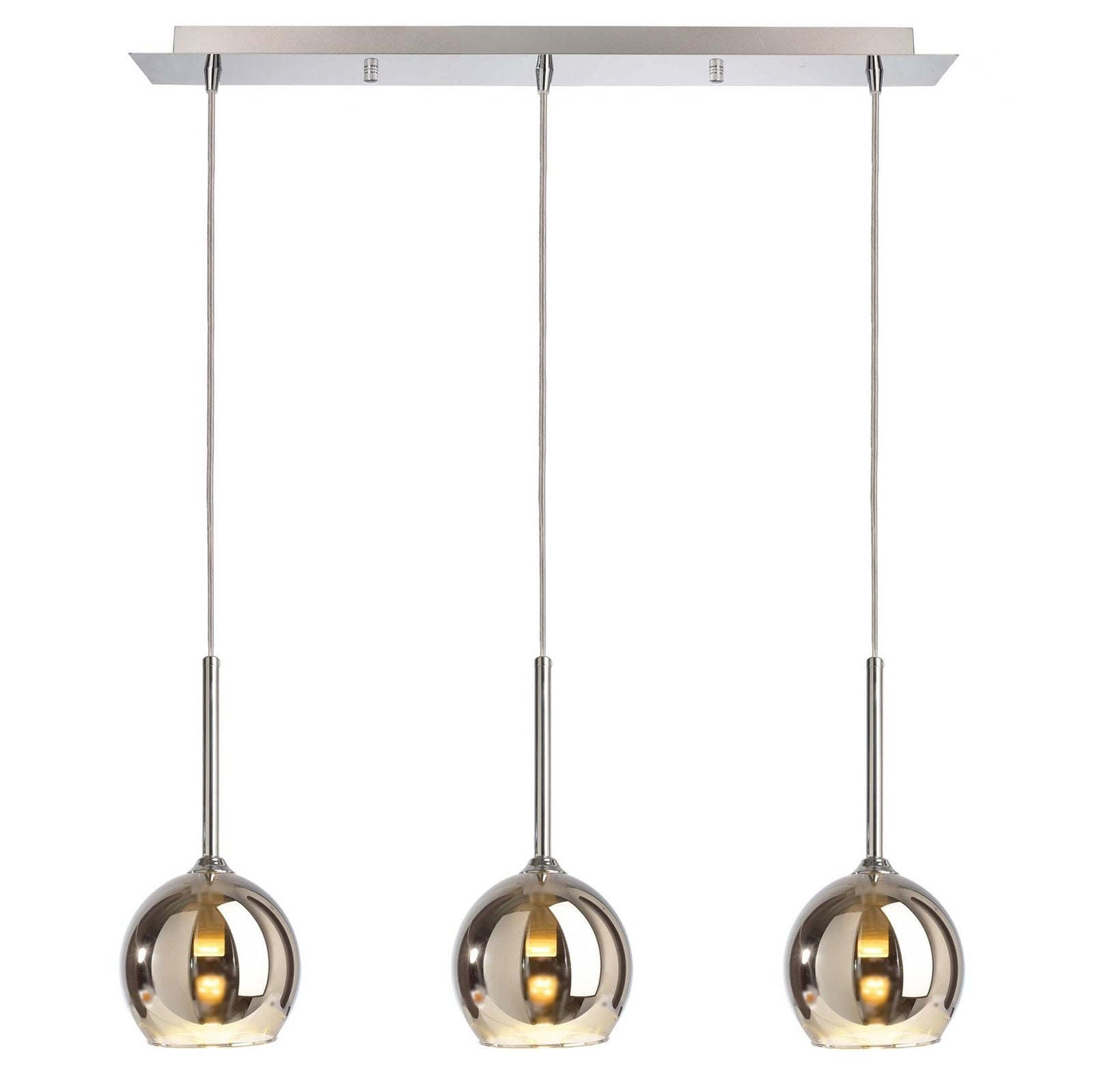 Lampadario 3 pendenti LED G9 lampada sospensione vetro globo luce tavolo cucina bar ristorante 230V