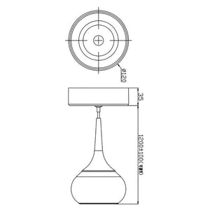 Lampada pendente vetro LED 5W 3000K lampadario sospensione luce tavoli bar pizzeria 230V