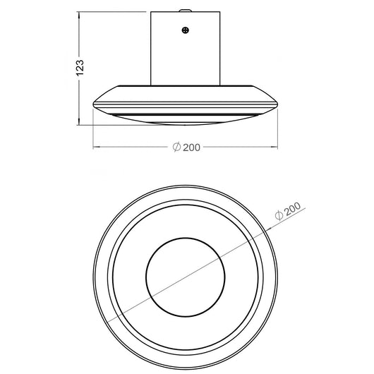 BERMUDA Applique lampada circolare LED 12W luce 360 gradi parete muro ingresso scale corridoio negozio 230V BIANCO