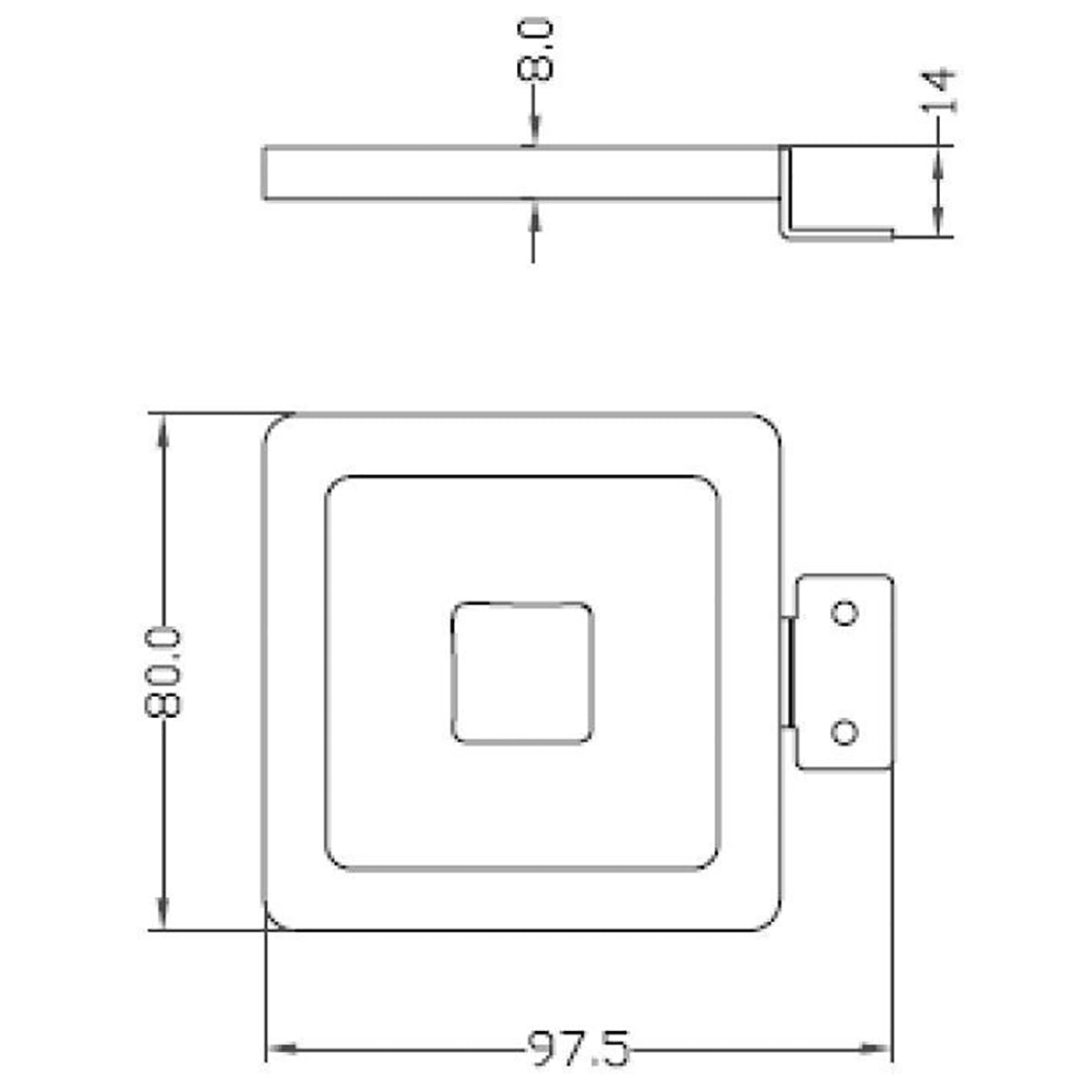 Applique bagno 12V lampada luce LED 4.5W illuminazione specchio specchiera IP44 dimmerabile FORMA QUADRATA