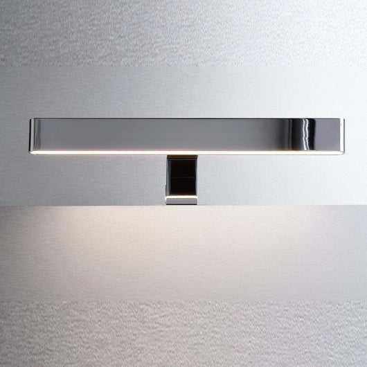 Applique specchio lampada luce LED 8W 12V silver cromata illuminazione bagno specchiera IP44 COLOR ARGENTO