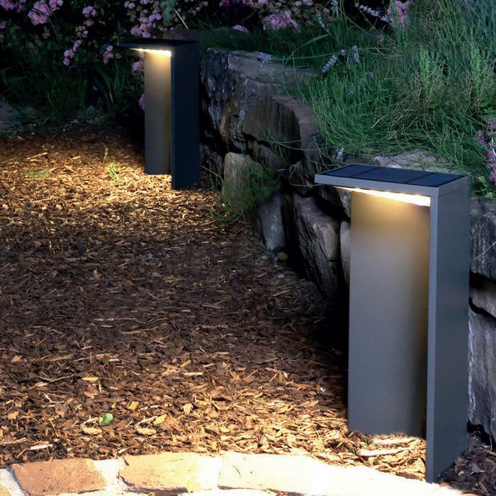 LUGH Lampione solare LED segnapassi senza fili sensore crepuscolare luce giardino viale cortile sentiero