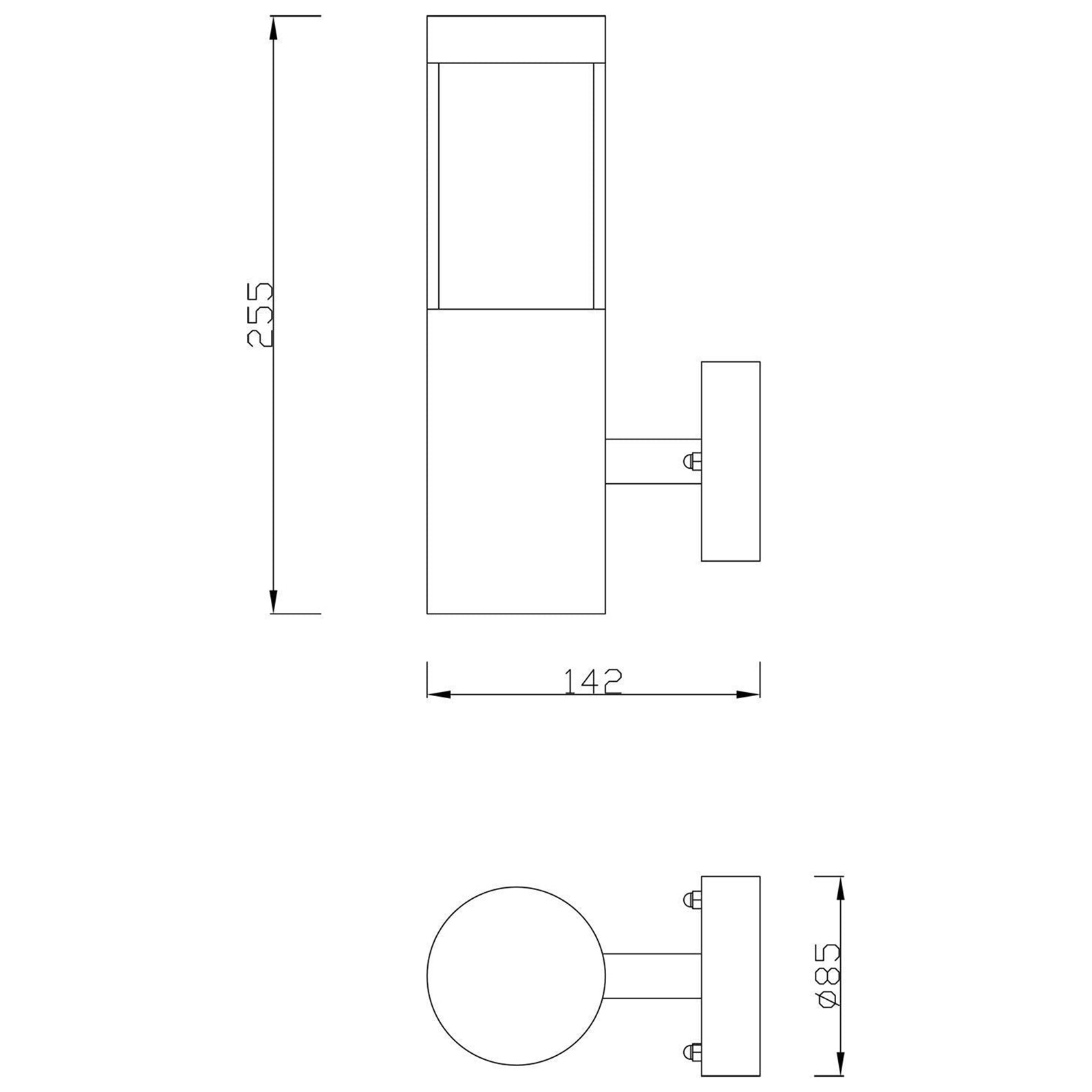 PORRIMA Applique LED GU10 lampada parete muro luce esterni ingresso giardino porticati IP44 230V