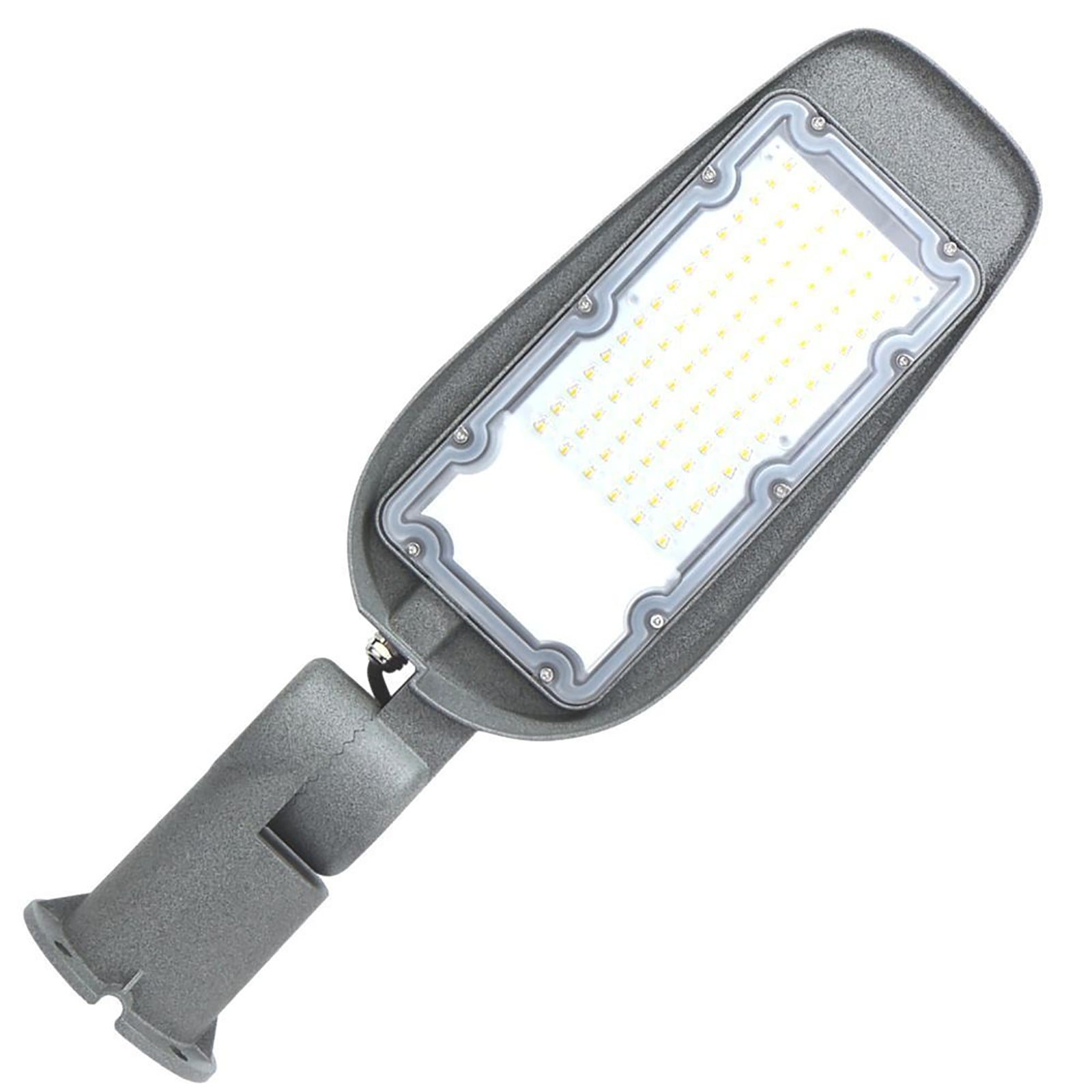 Faro armatura stradale lampione LED 200W 18000lm inclinabile 180 IP65 230V giardino cortile luce naturale 6000K 200W