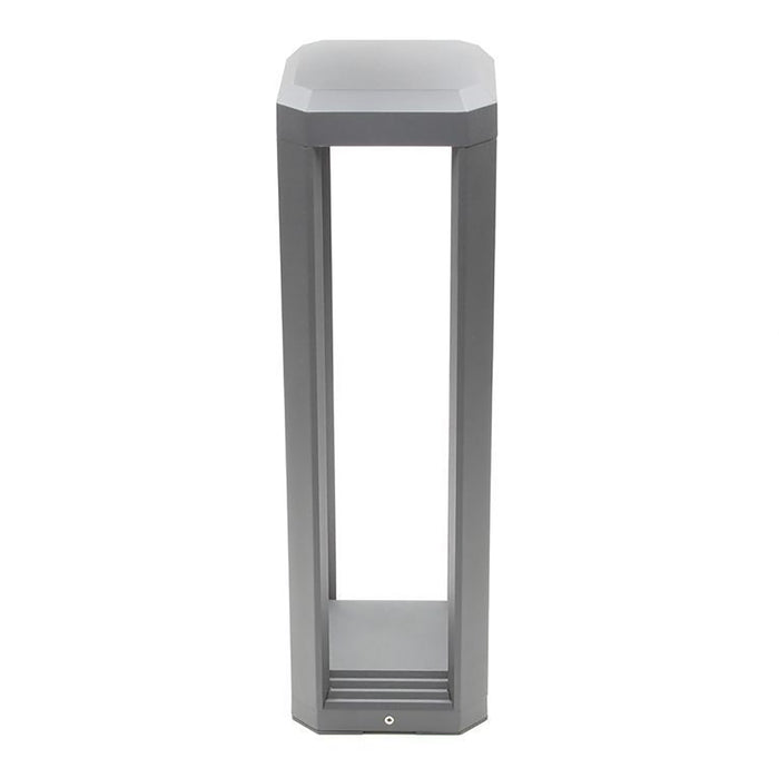 RUKBAT Lampione LED 12.5W palo 50cm quadrato esterno IP65 luce giardino viale cortile percorso pedonale 230V MISURA 50CM