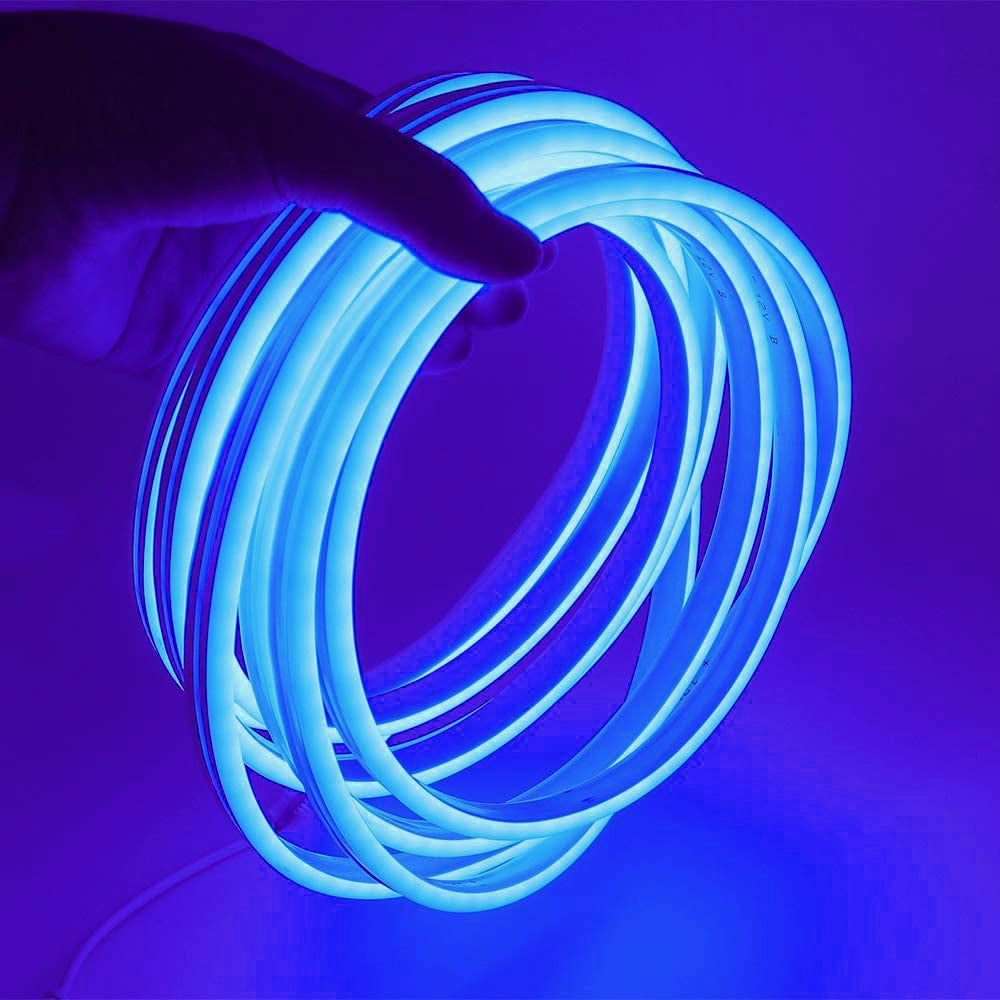 Striscia LED neon flessibile flex ribbon impermeabile 12V luce esterni decorazione insegne tubo luminoso IP65 BLU