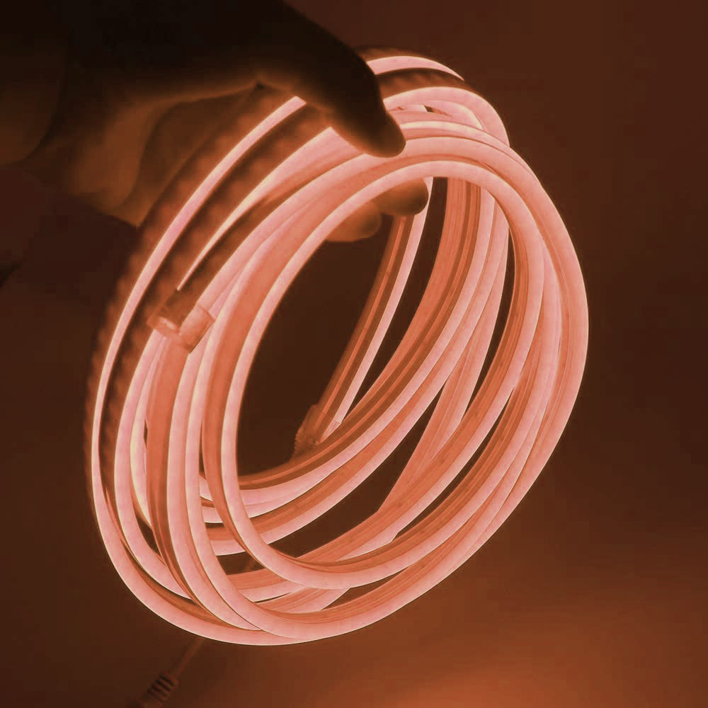 Striscia LED neon flessibile flex ribbon impermeabile 12V luce esterni decorazione insegne tubo luminoso IP65 ROSA