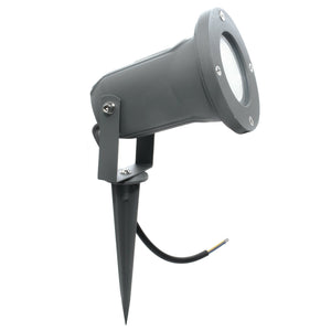 Faretto orientabile IP65 picchetto LED GU10 segnapassi impermeabile luci giardino alberi piante 230V COLORE GRIGIO