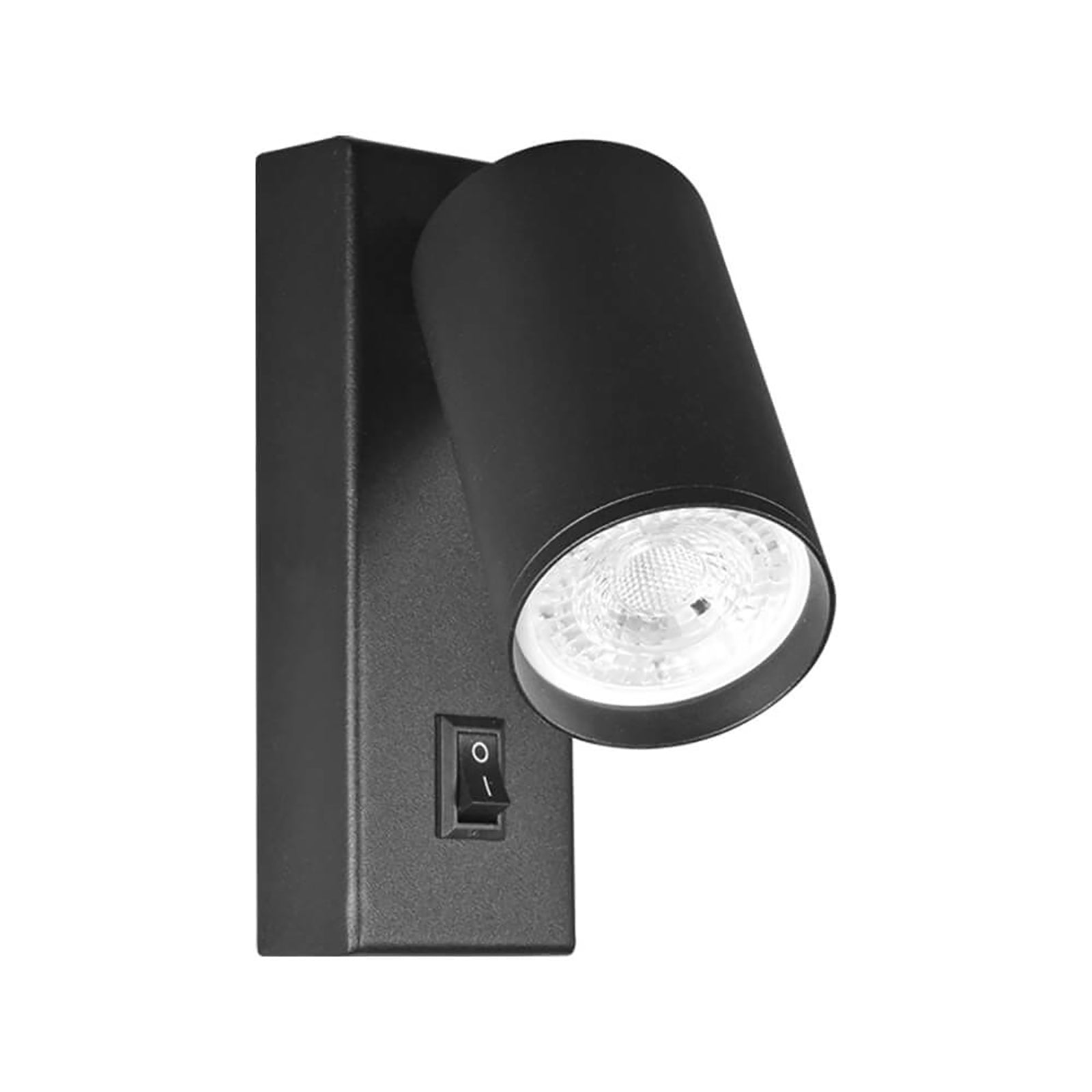 Applique lampada lettura faretto LED 8W GU10 parete muro ORIENTABILE 360 gradi luce comodino hotel ufficio 230V NERO