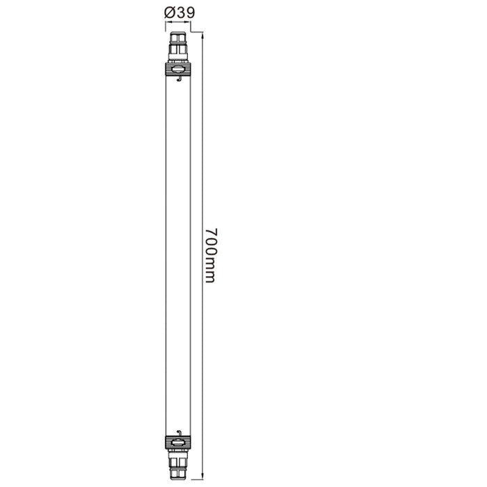 TRI PROOF Lampada LED 21W lineare tubo neon luminoso industriale tenuta stagna IP68 garage seminterrato 230V 70CM